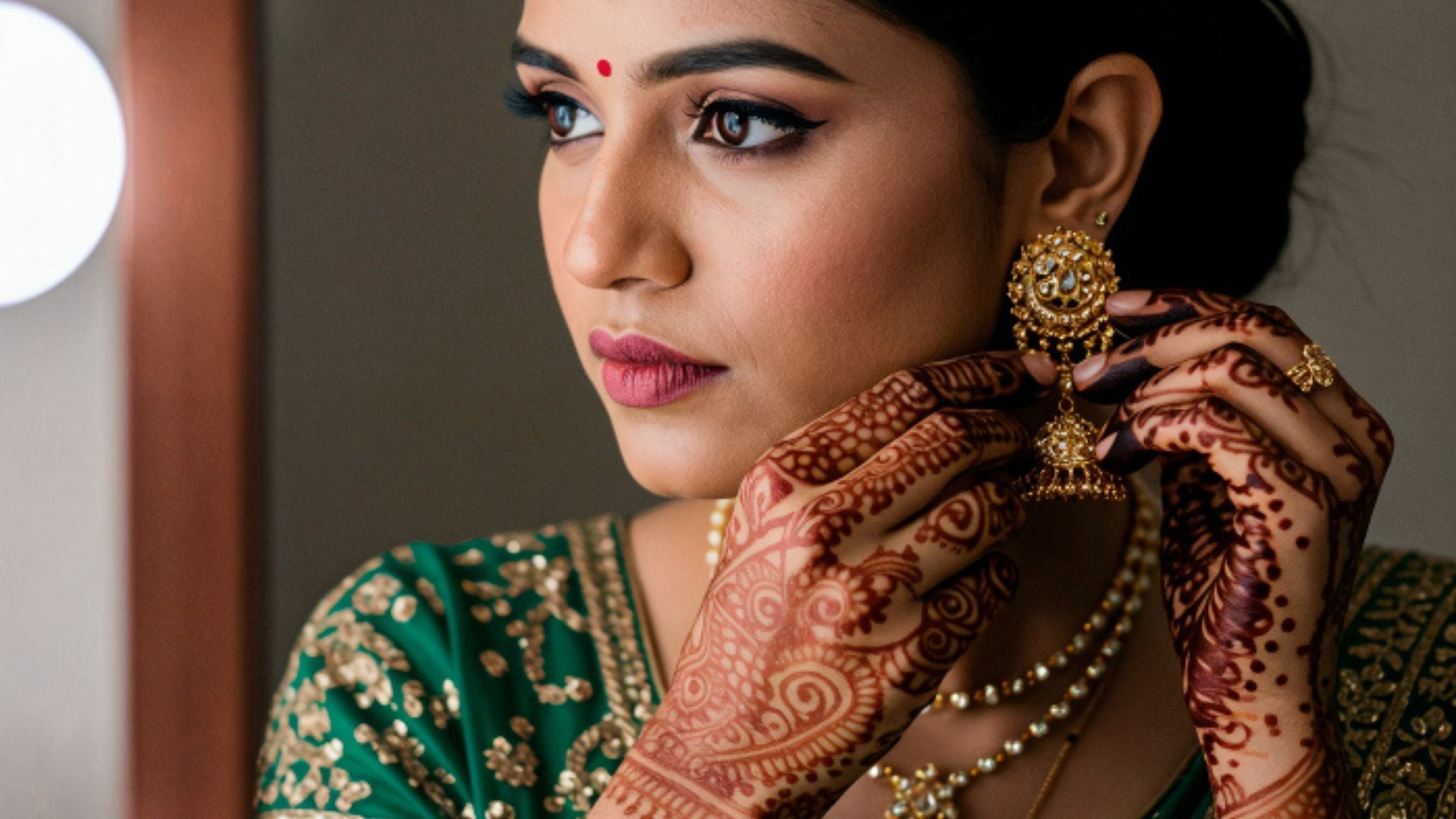 ring jhumkas for saree