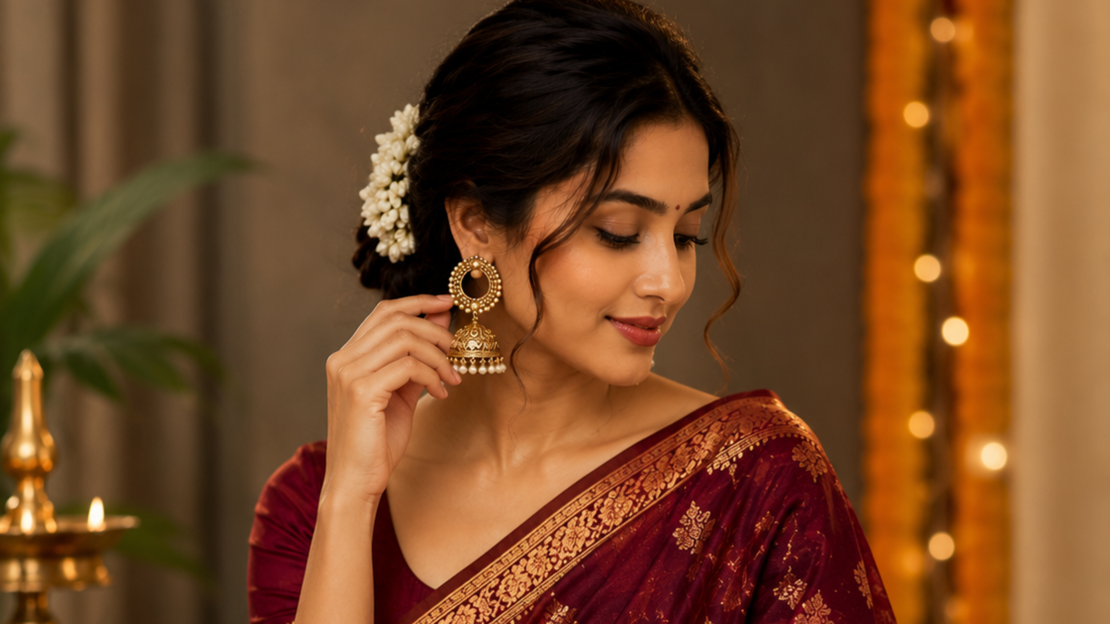 Ring Jhumka Earrings for Saree: Exact Combos That Are Ready to Add to Cart