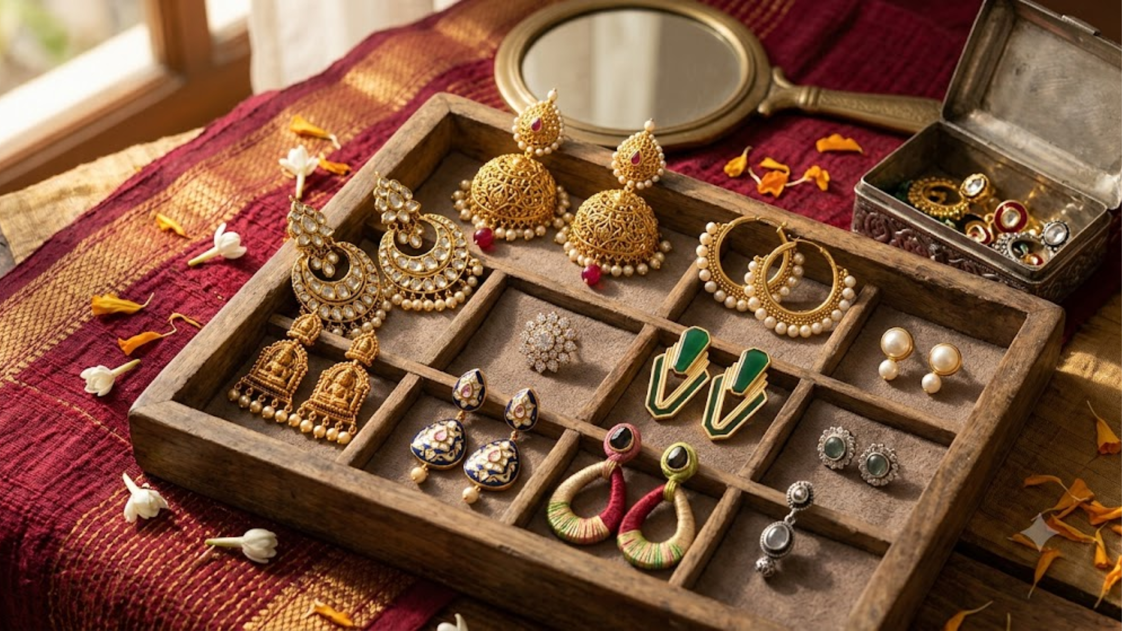 Top 10 Must-Have Earrings for Every Indian Woman: From Jhumkas to Modern Studs