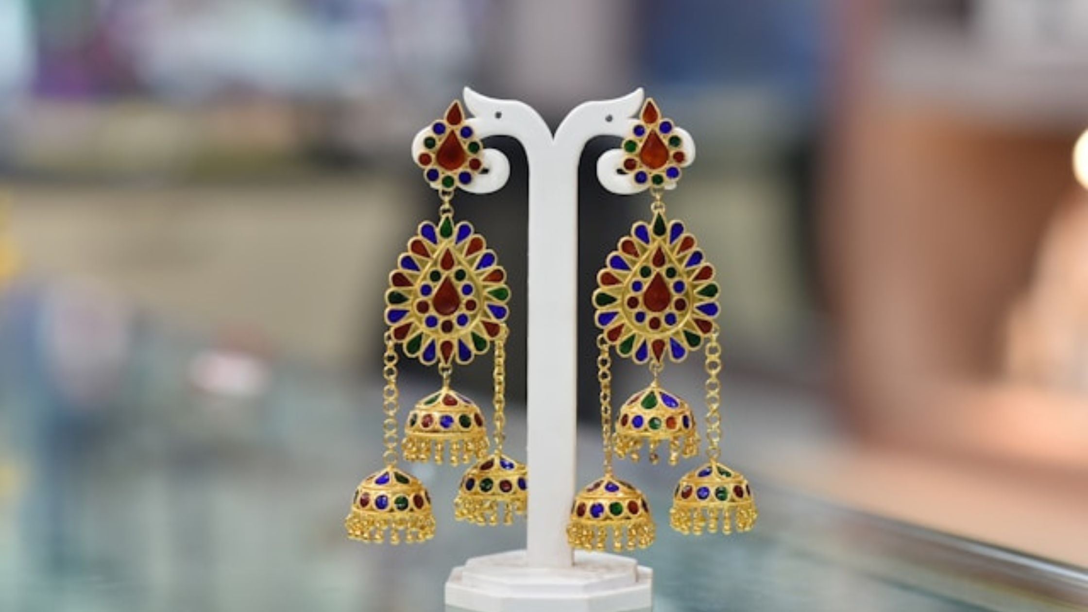 big jhumkas - bridal wear