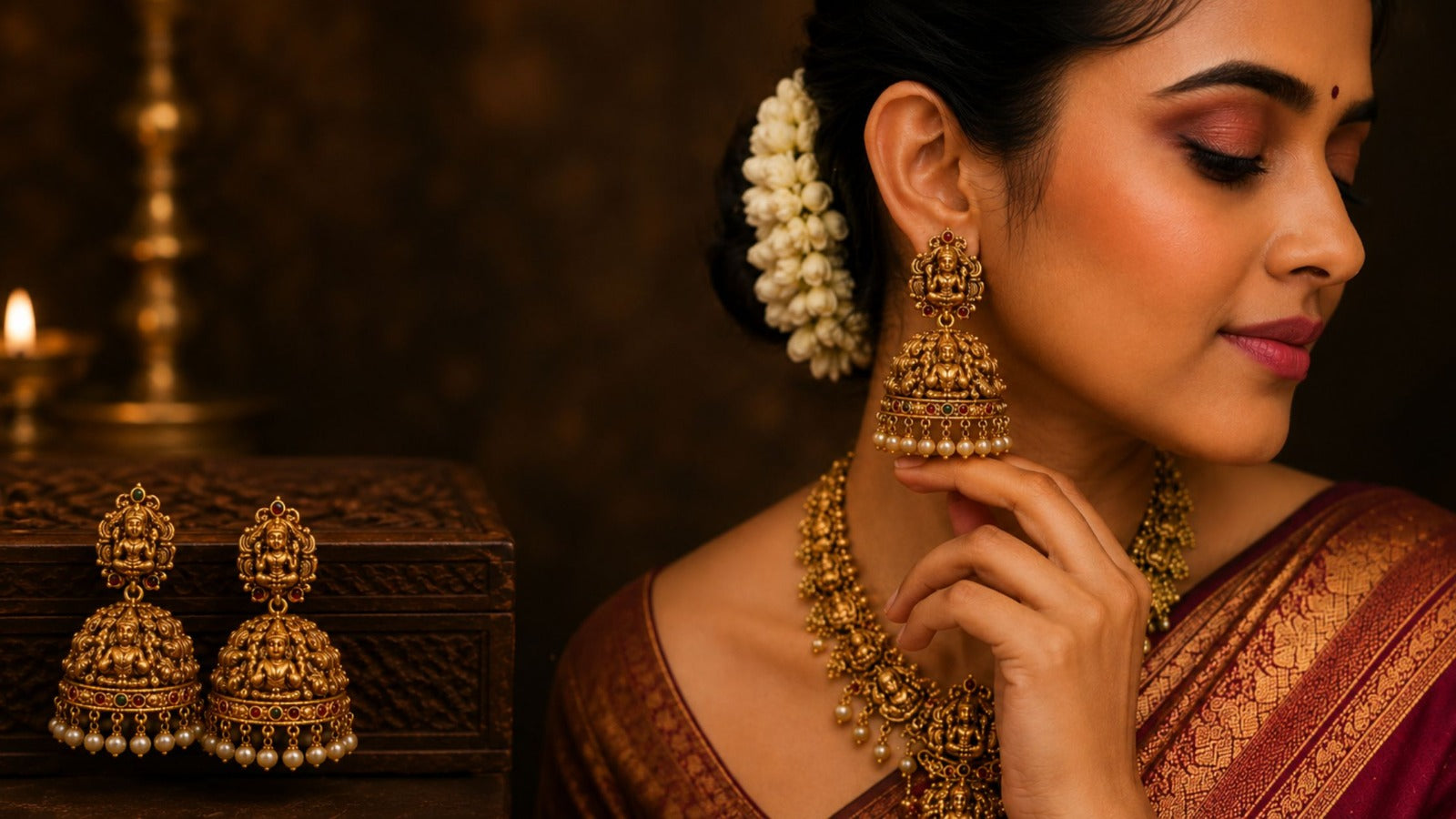 How to Style Jhumkas with Sarees, Kurtis & Lehengas