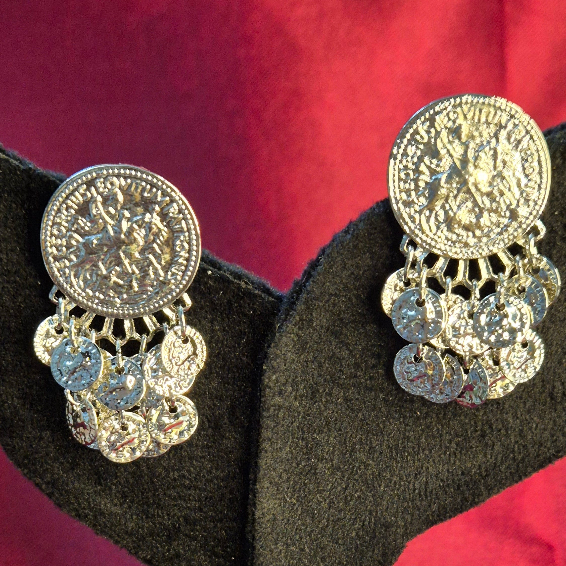 Trendy Star Charm Dangling  Earrings with Layered Discs  Party Statement Jewelry