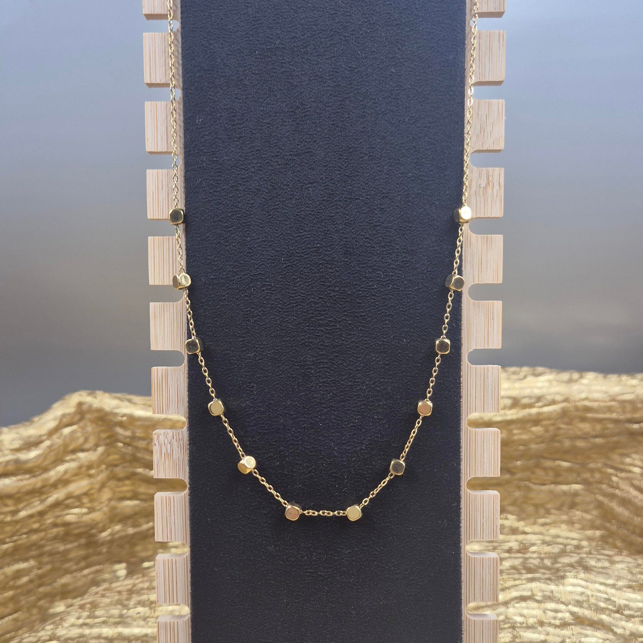 Minimal Gold Beaded Chain  for Women | Elegant Long Layered Necklace