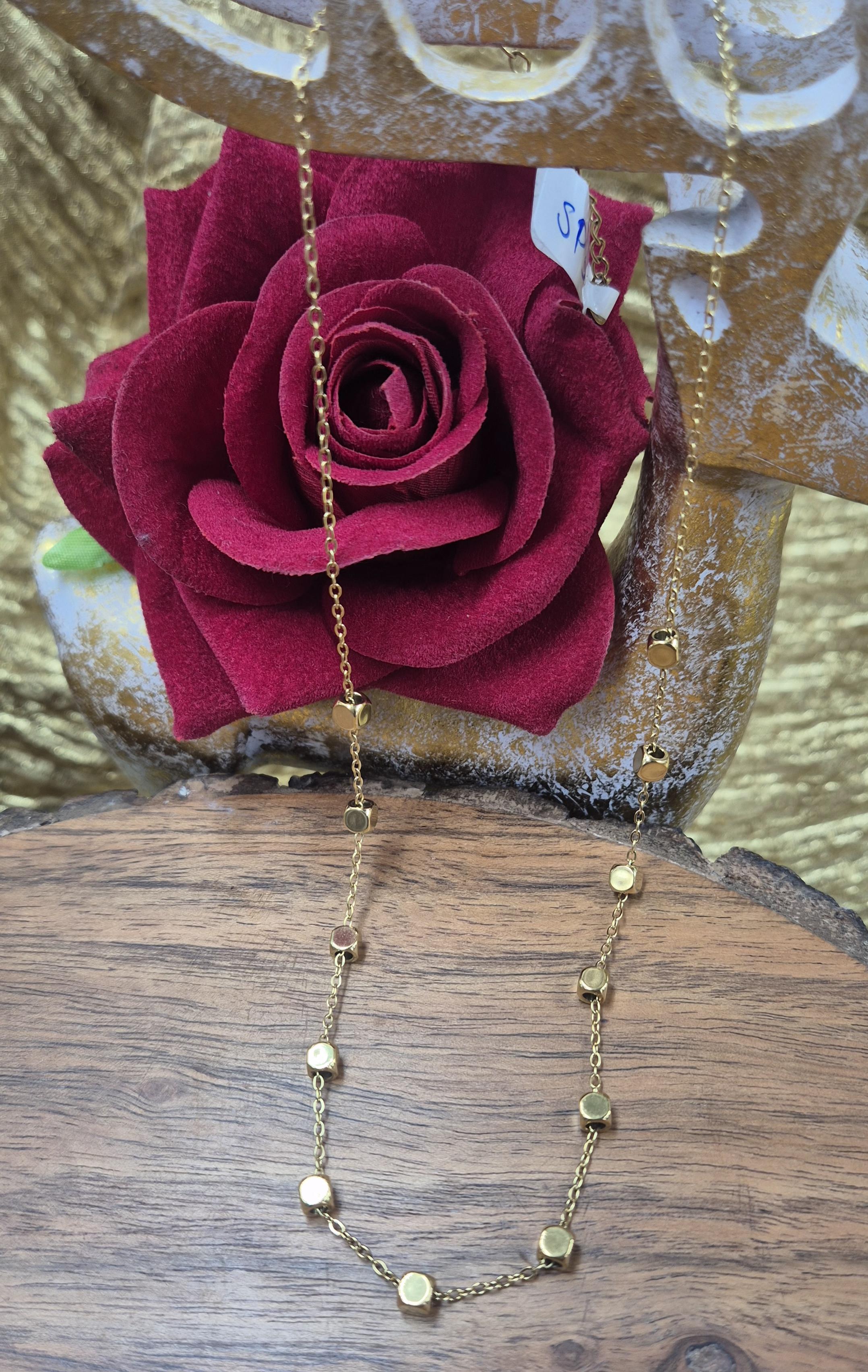 Minimal Gold Beaded Chain  for Women | Elegant Long Layered Necklace