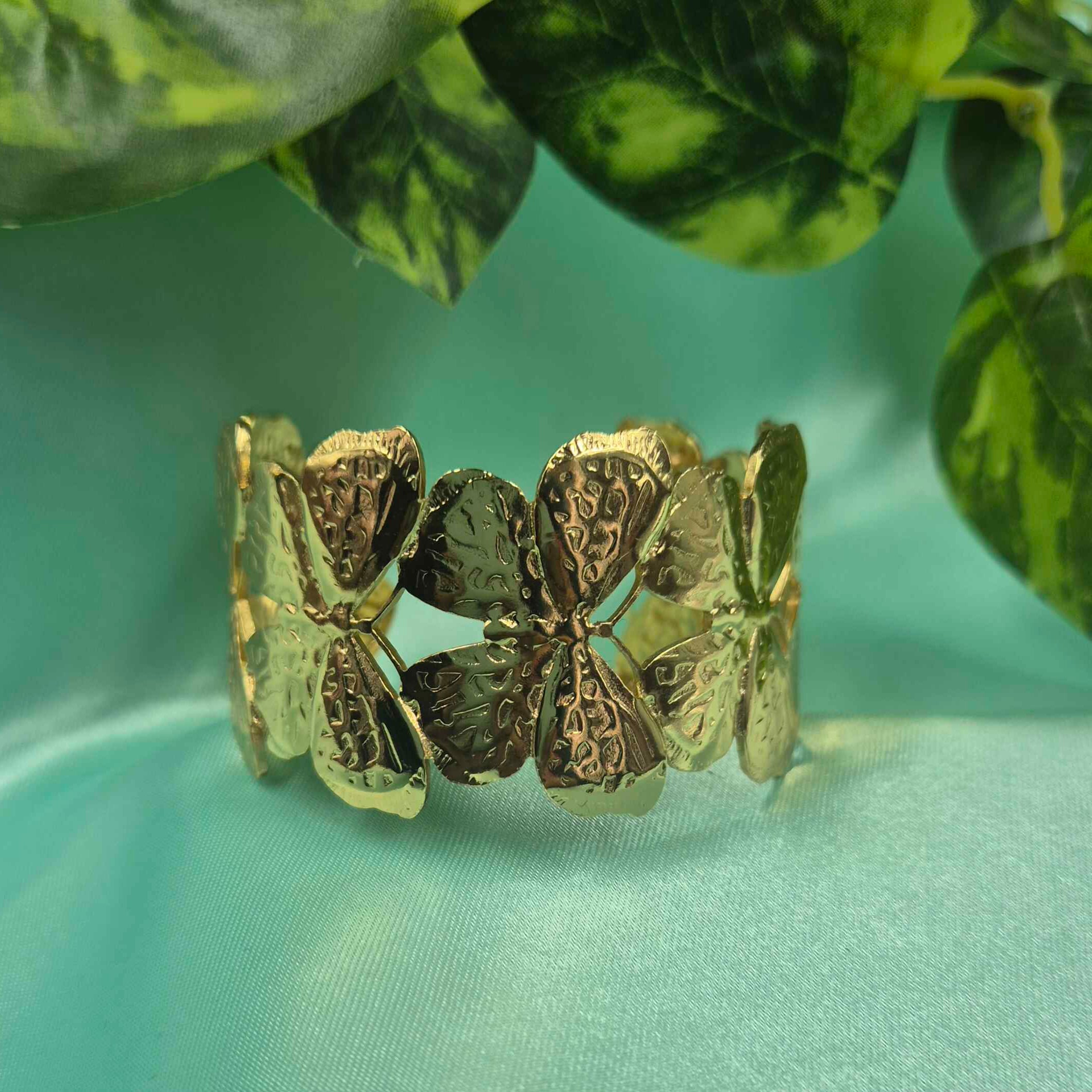 Elegant Butterfly Design Gold-Tone adjustable Kada Bangle for Women | Stylish Statement Bracelet