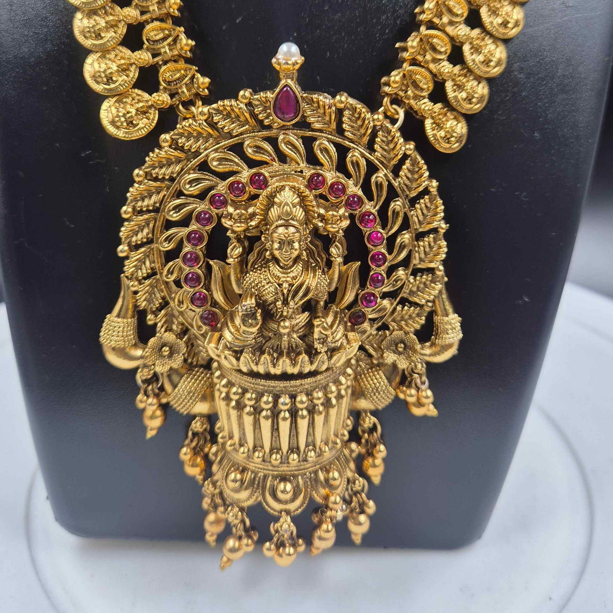 Lakshmi Kasu Mala Necklace Set | Temple Jewellery