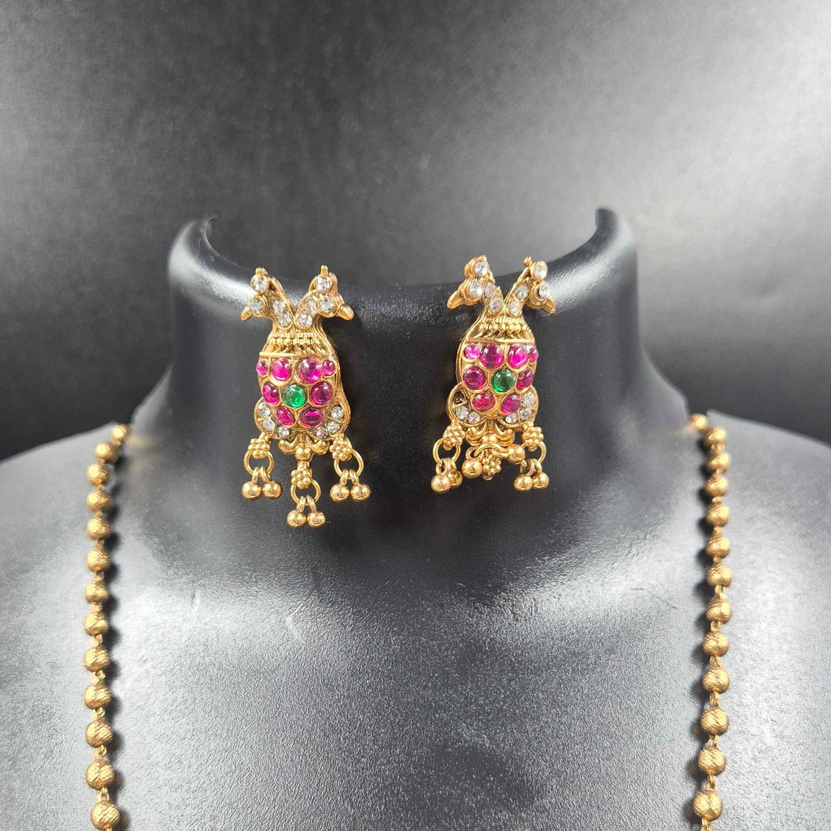 Double-Headed Garuda Necklace Set | Traditional Gold Finish Jewellery