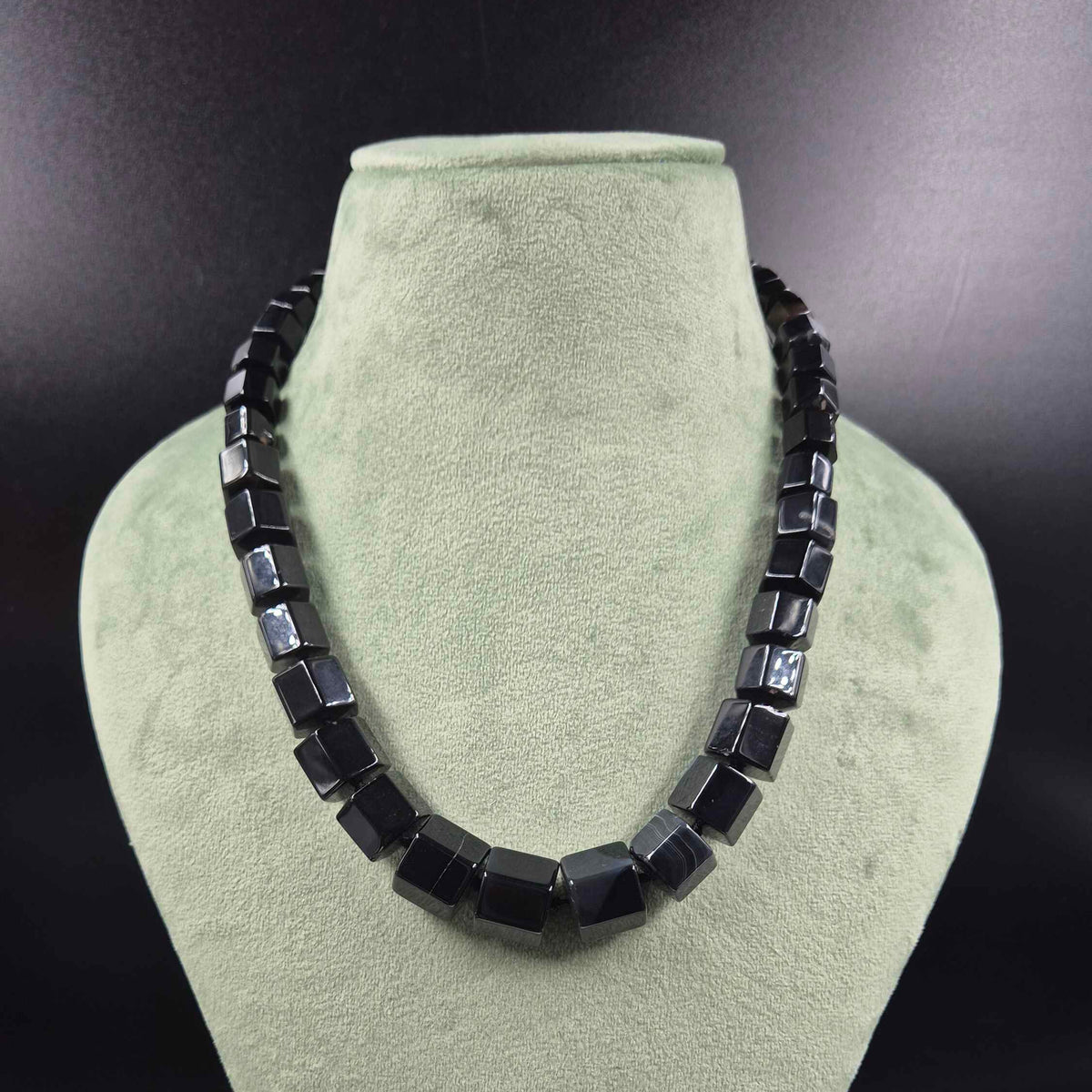 Black Onyx Beaded Necklace | Elegant Statement Jewellery
