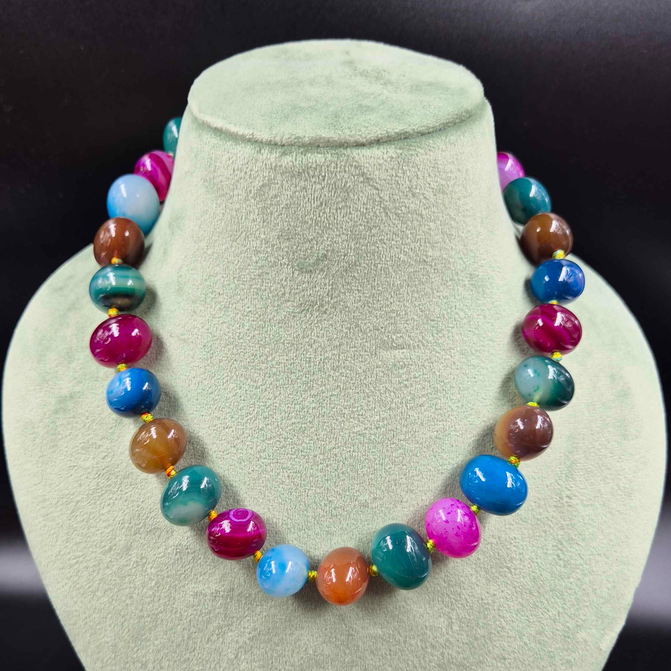 Multicolor Beaded Necklace | Colorful Statement Jewellery