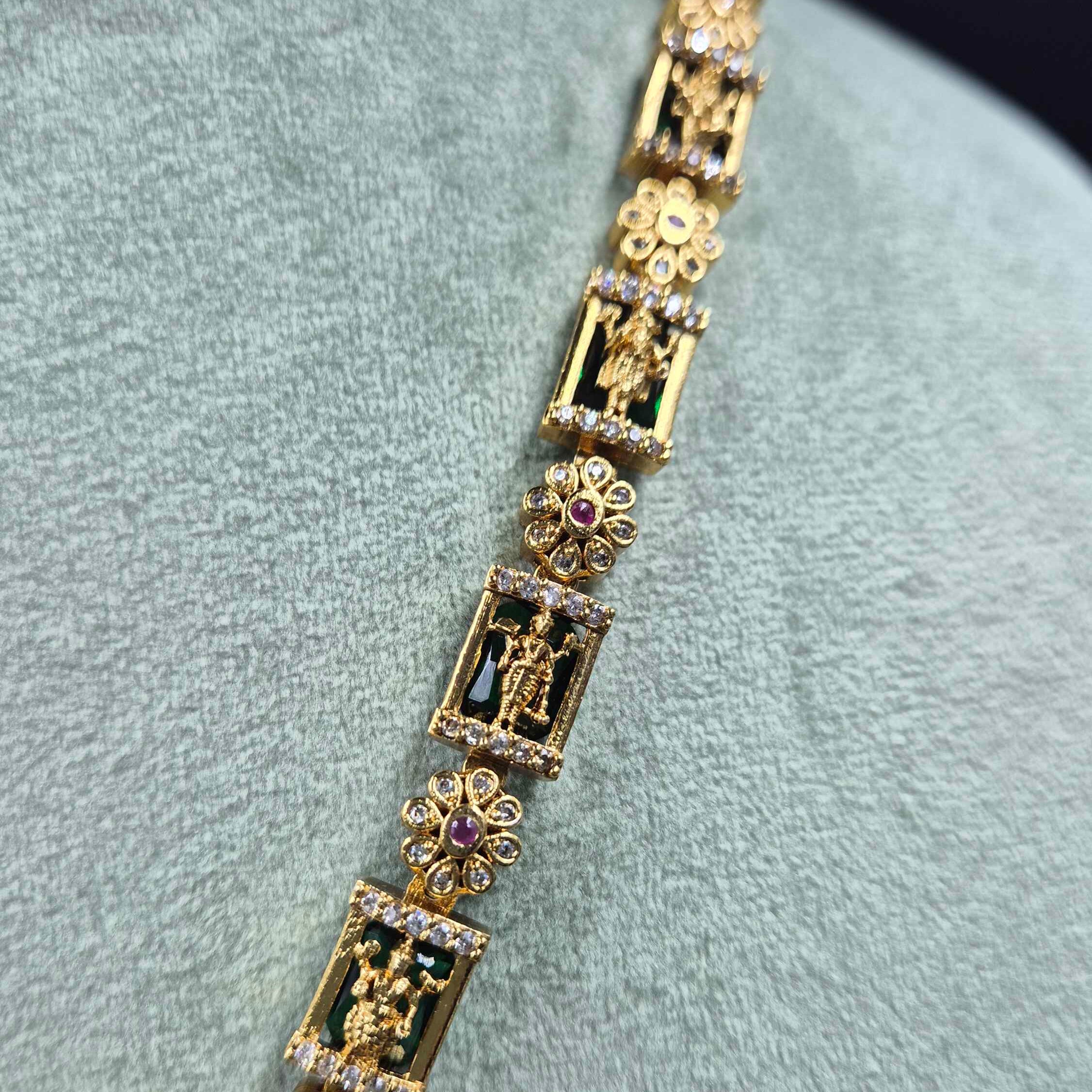 Lakshmi Narasimha Temple Jewellery Necklace Set | Antique Gold Diamond Replica Jewellery  SEO Description