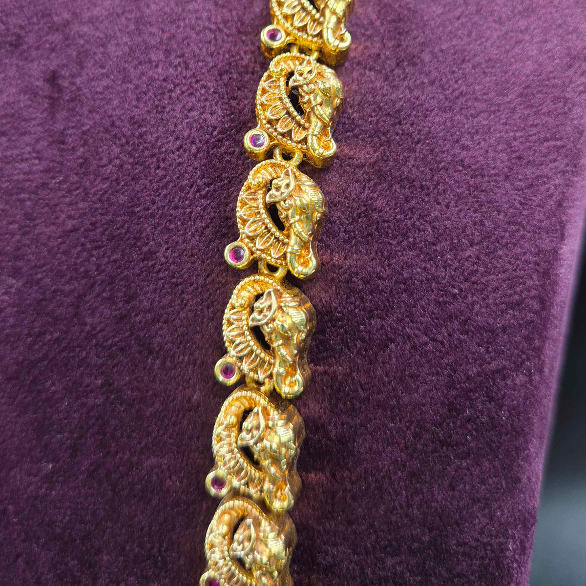 Lakshmi Devi Long Haram with Earrings | Traditional Temple Jewellery | Jeys Jewels