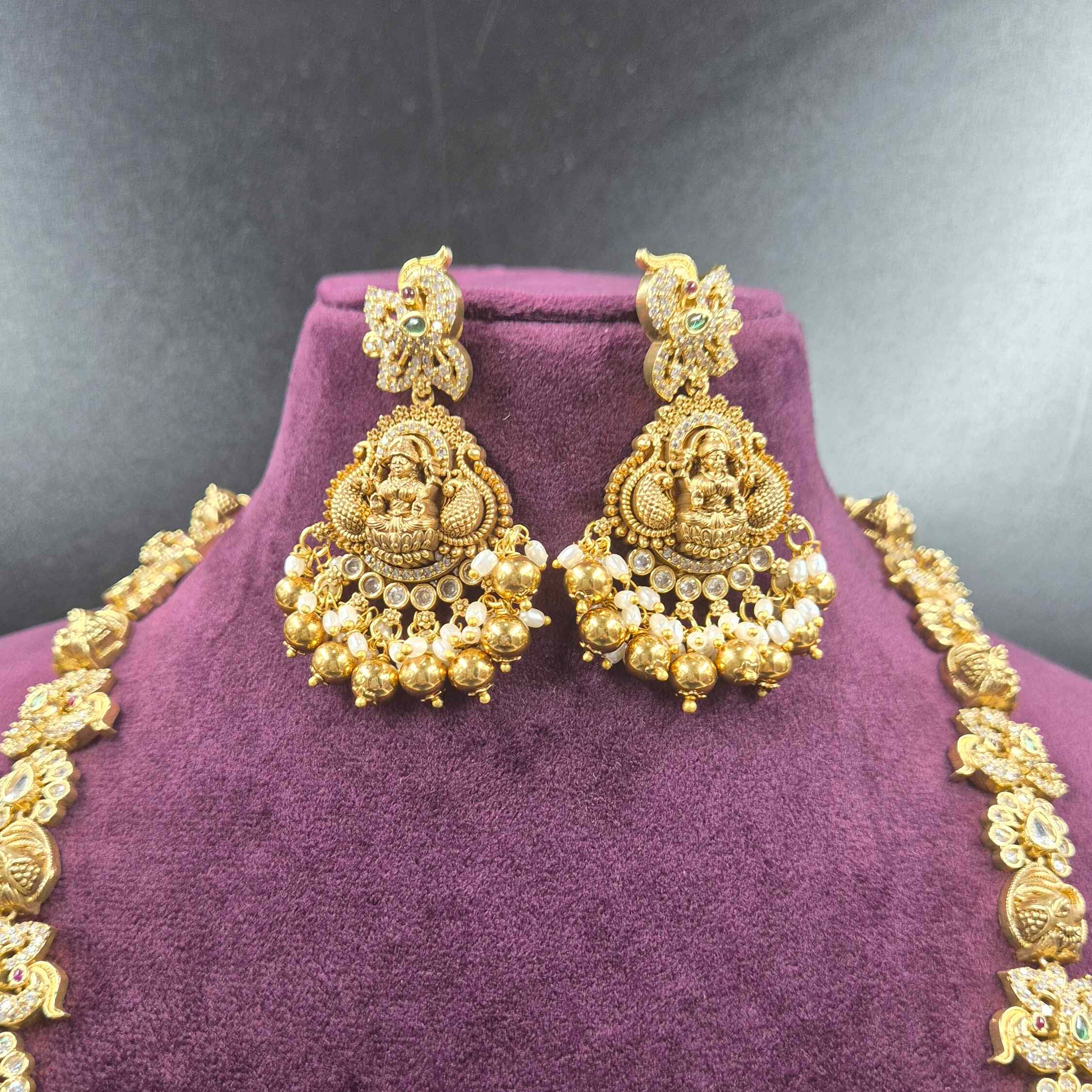 Two Layer Lakshmi Peacock & Elephant Bridal Haram | Jeys Jewels