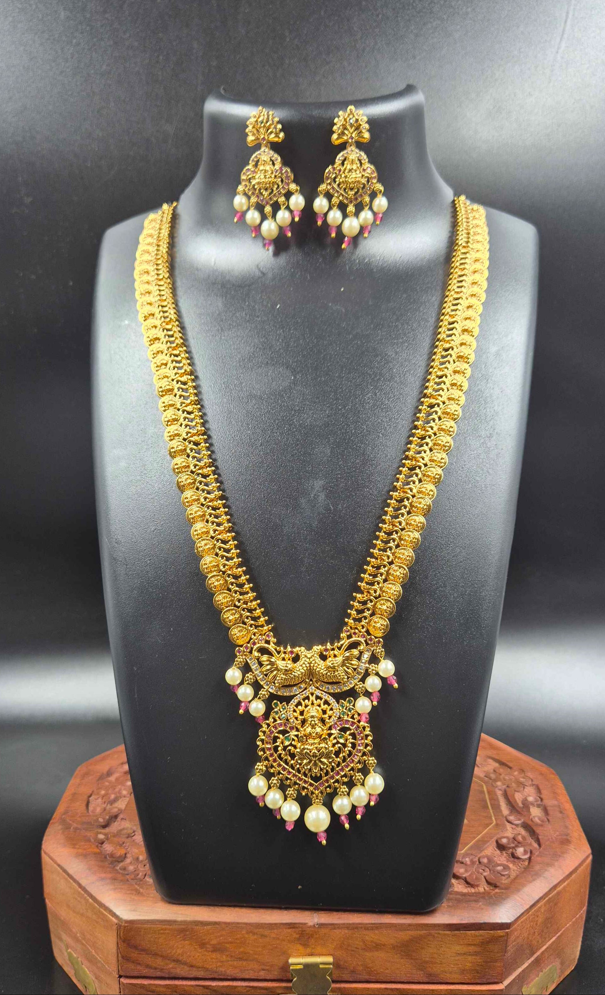 Coin haram with Lakshmi Pendant