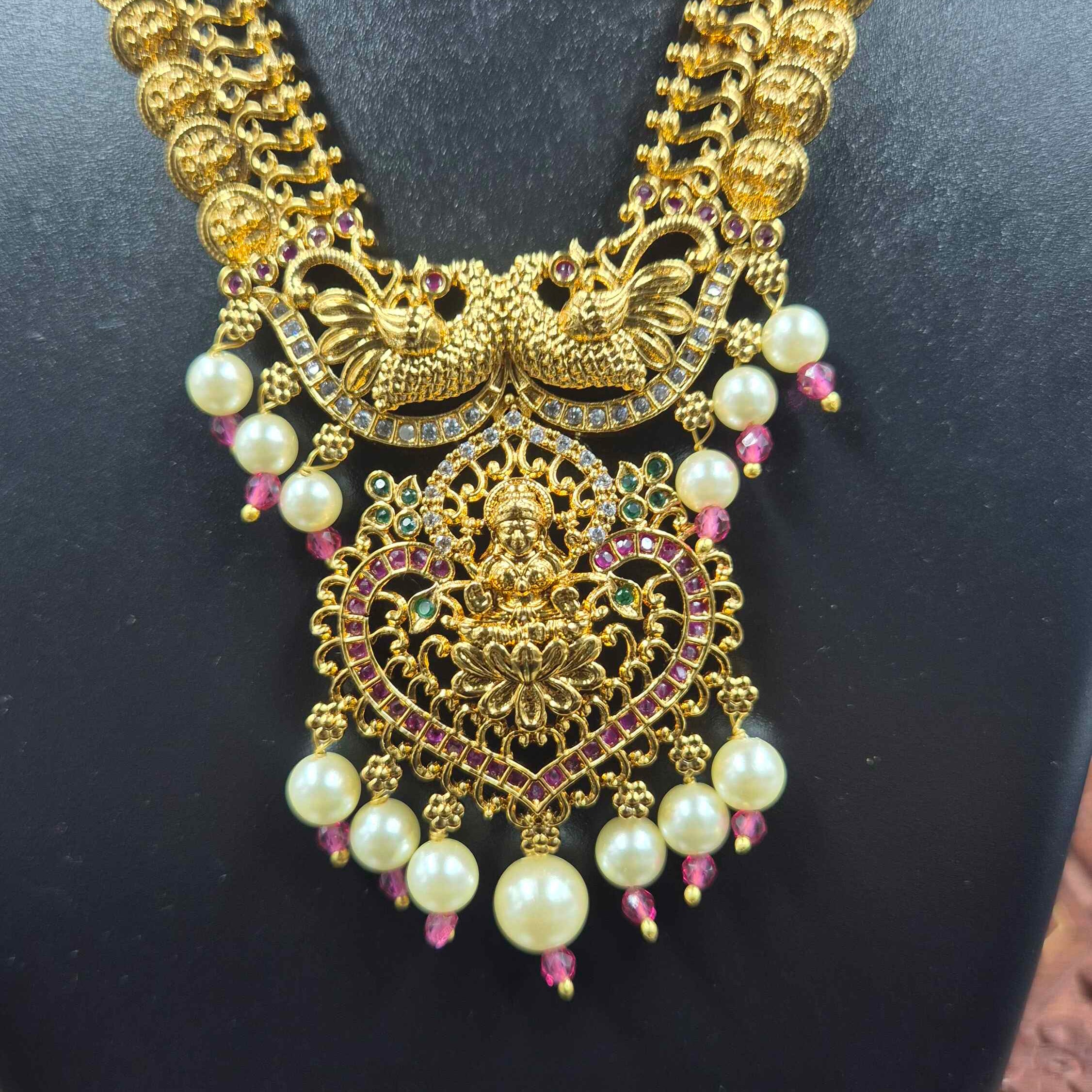 Coin haram with Lakshmi Pendant