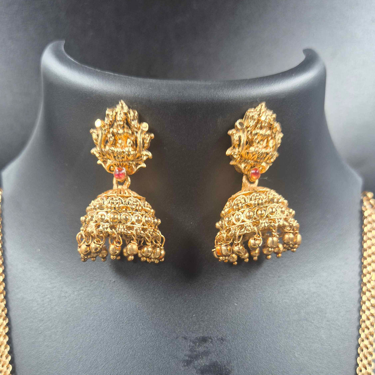 Premium Lakshmi Peacock Nakashi Haram | Ruby Emerald Temple Jewellery