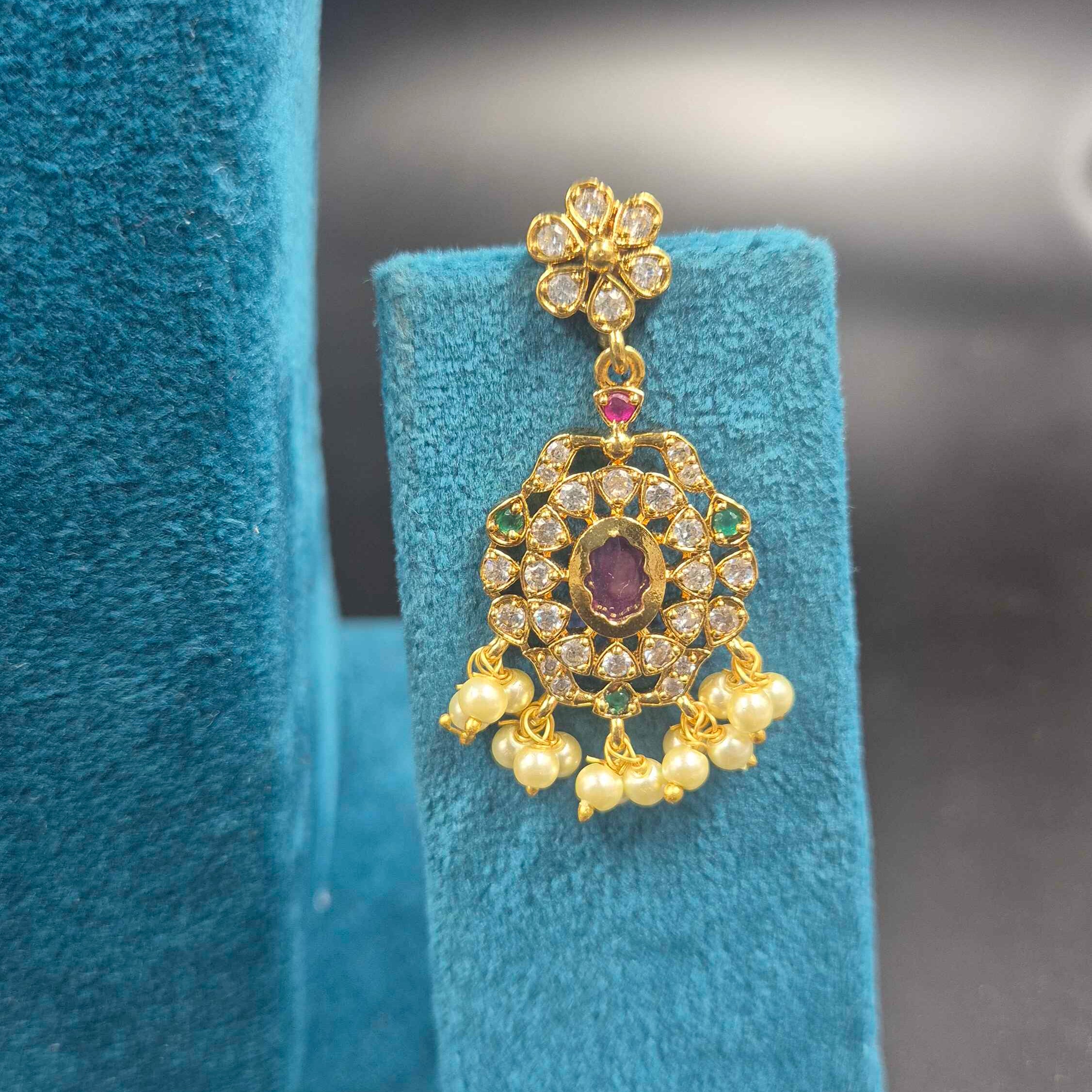 Maharani Choker Necklace Set | Ruby & Emerald Bridal Choker Jewellery