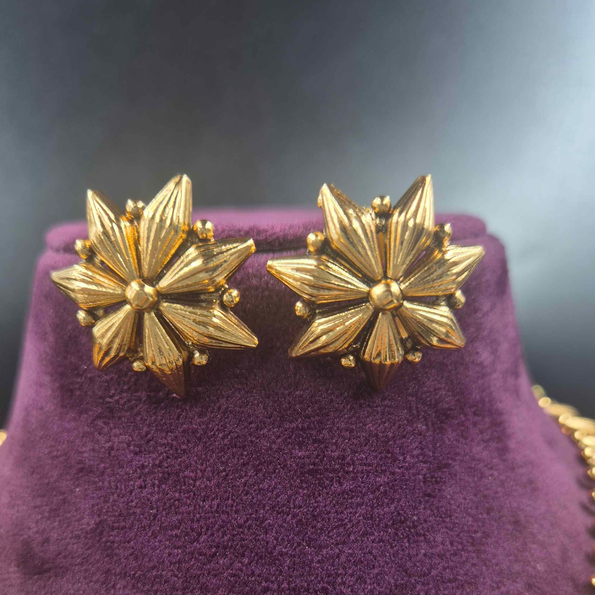 Traditional Gold Choker Necklace Set | Elegant Temple Jewellery
