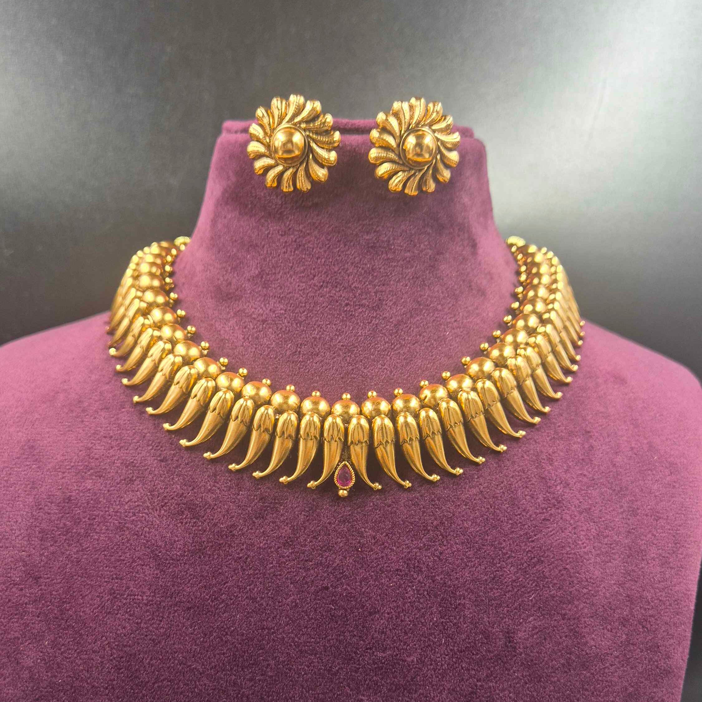 Kerala Style Gold  Pichi mottu  Mala Choker Necklace | Traditional Kerala Jewellery