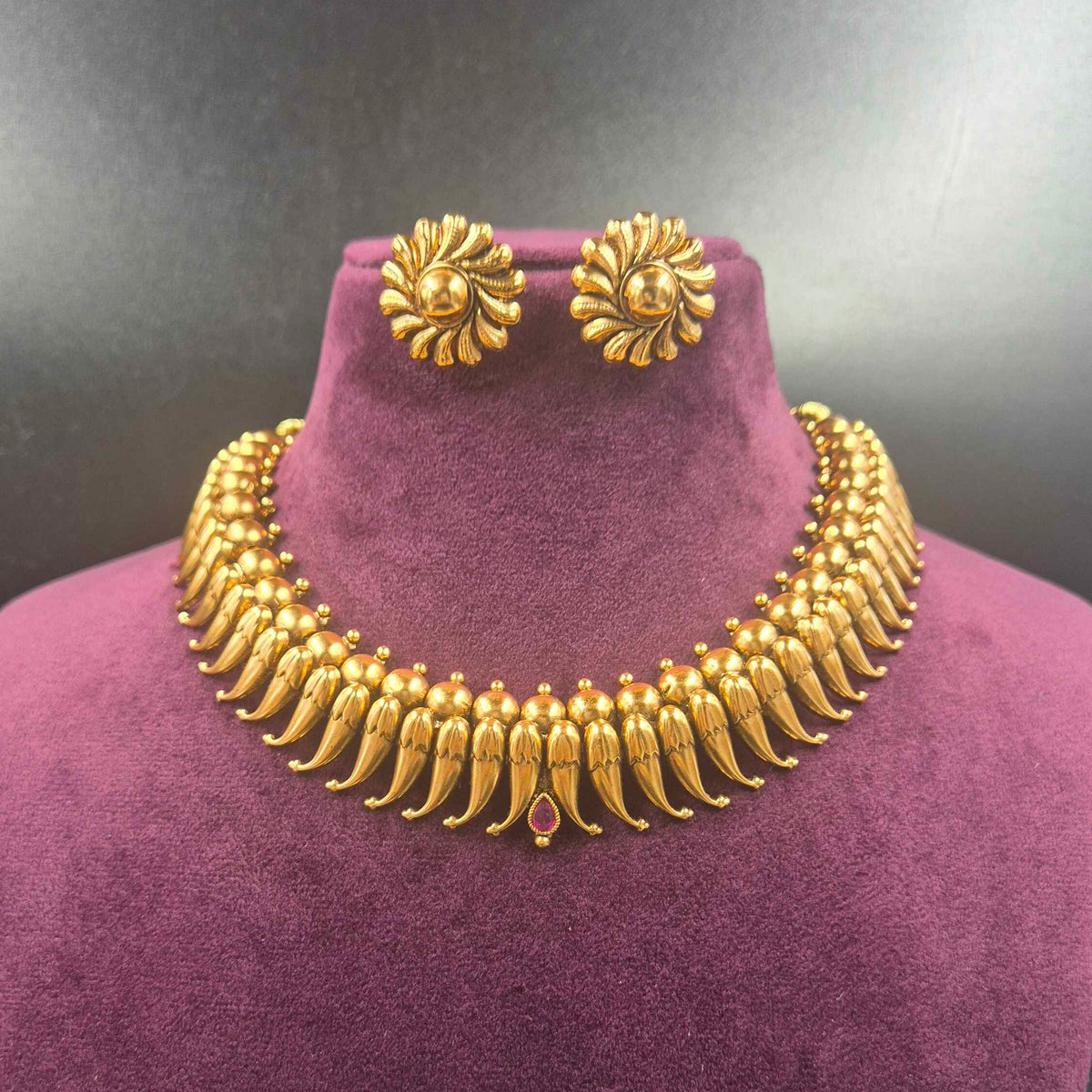 Kerala Style Gold  Pichi mottu  Mala Choker Necklace | Traditional Kerala Jewellery