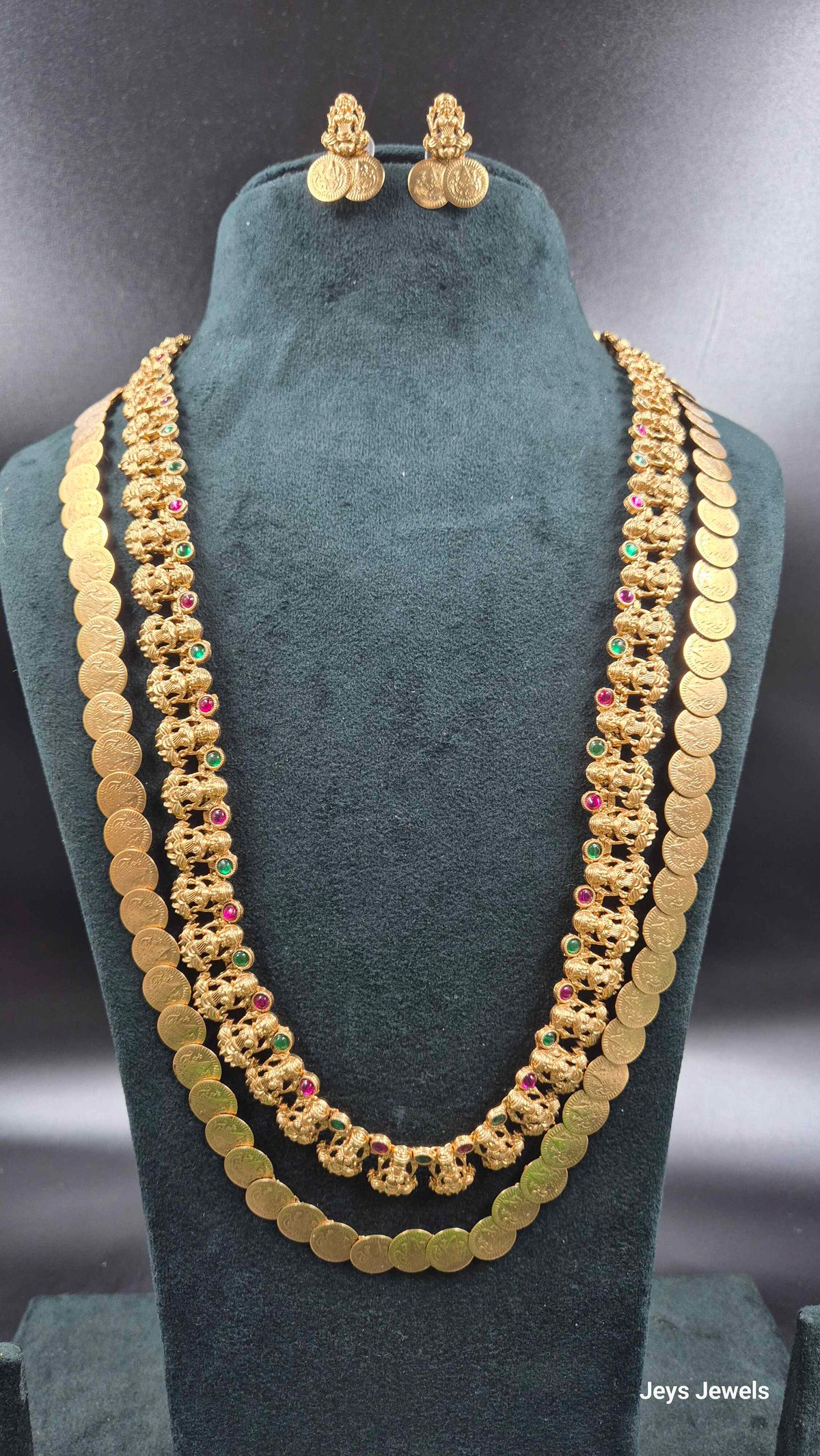 Double Layer Kasu Mala and Lakshmi pattern Set