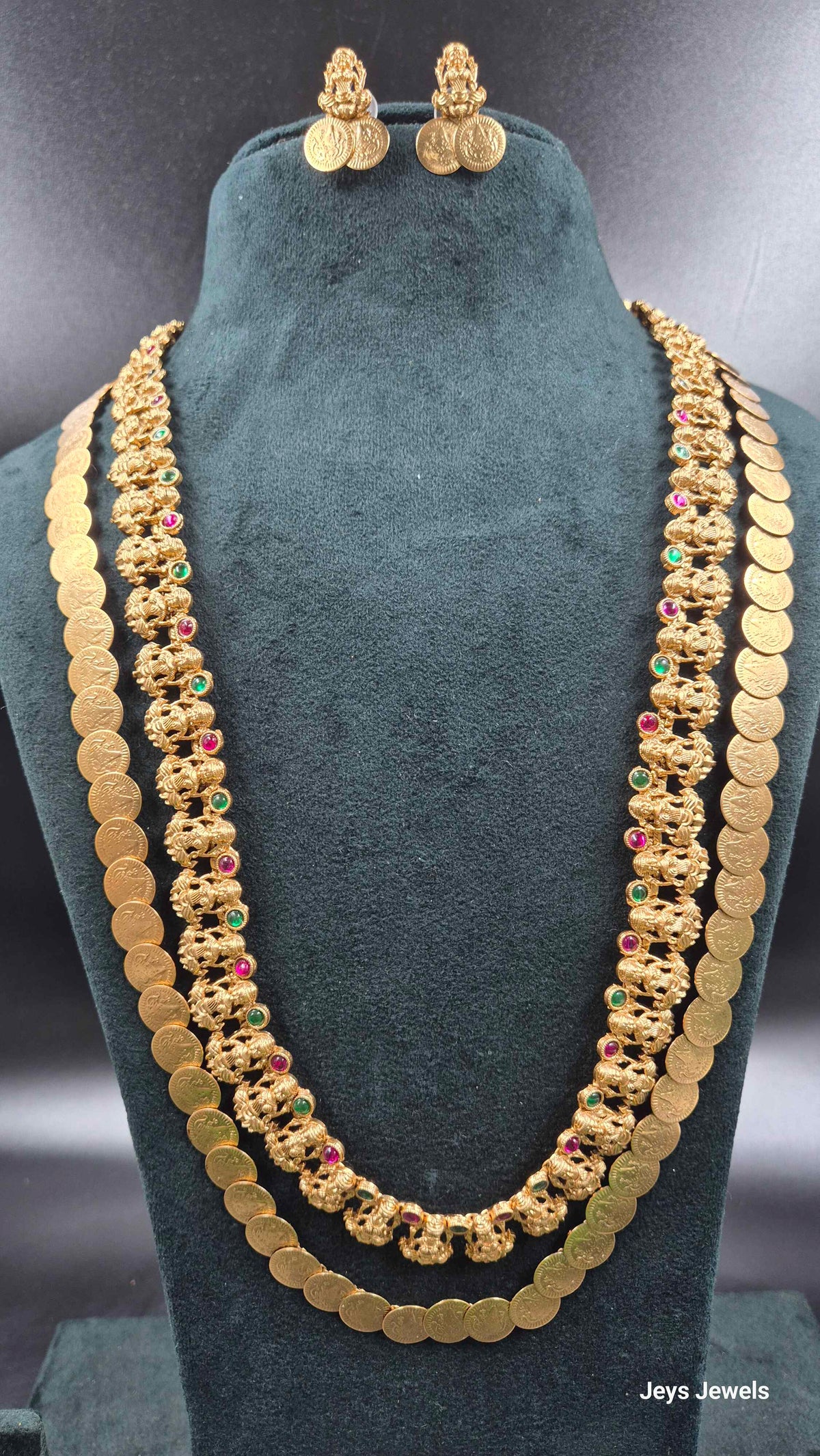 Double Layer Kasu Mala and Lakshmi pattern Set