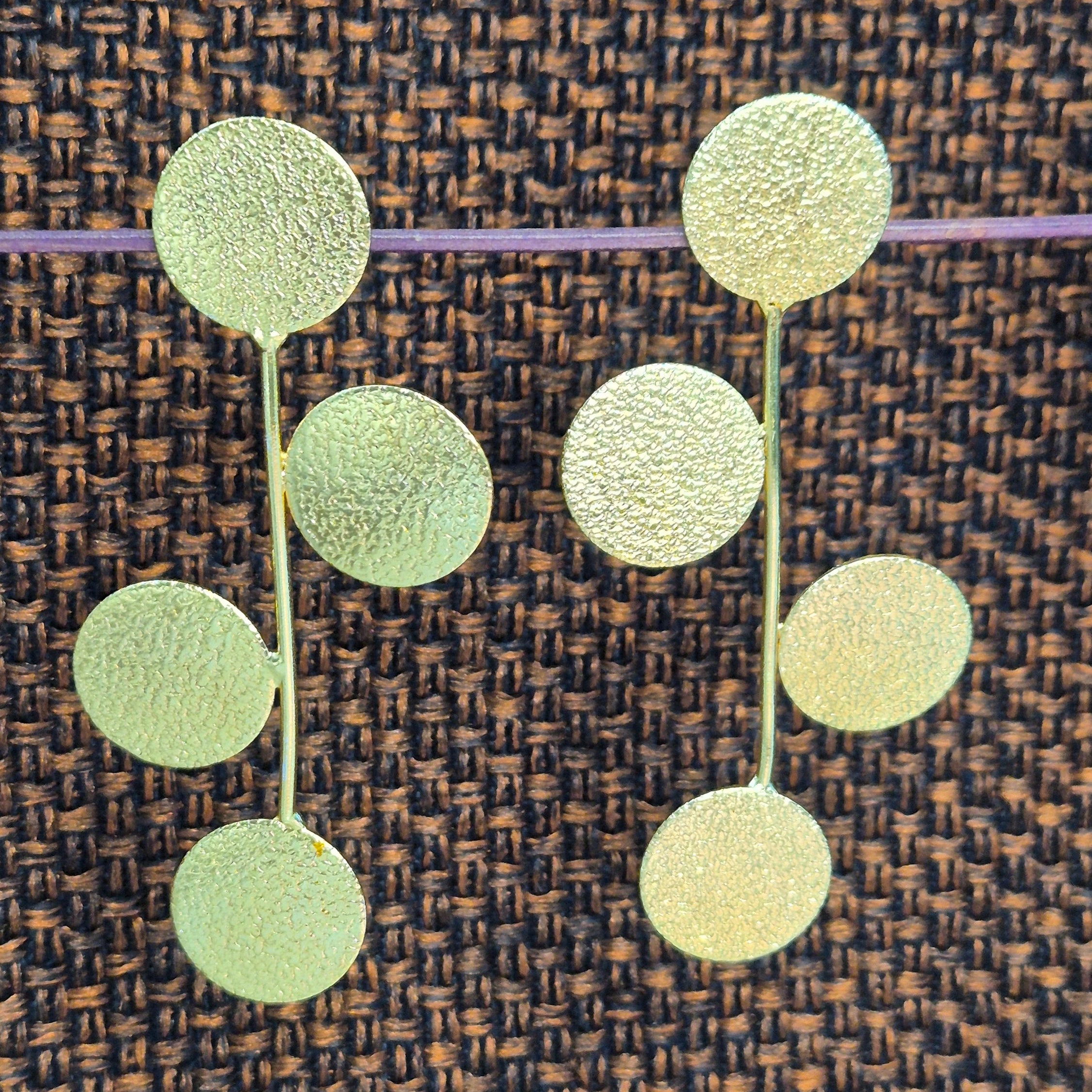 Anti Tarnish Golden Dots Earring