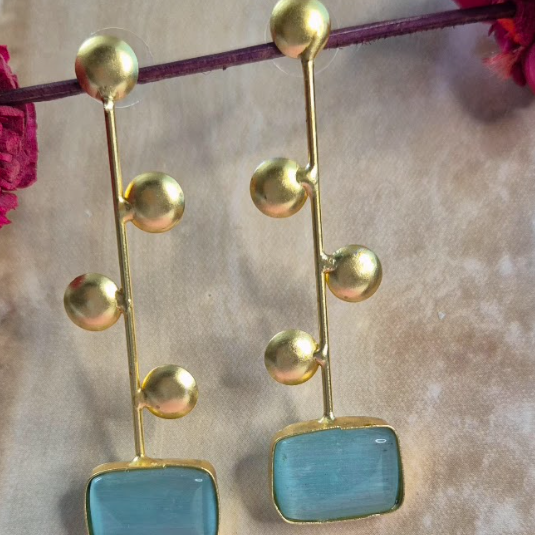 Anti Tarnish Turquoise Blue Stone