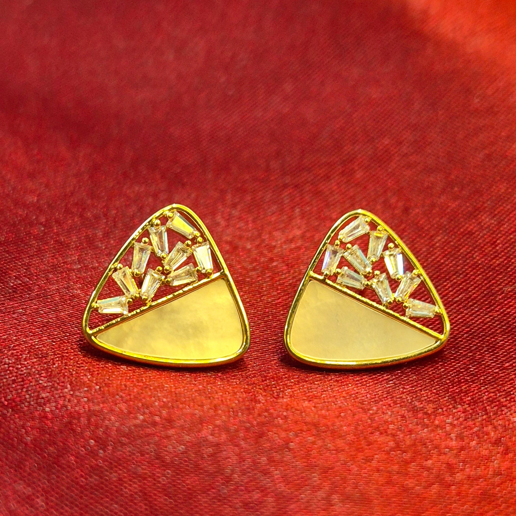 Korean Gold Triangle Shaped Stud
