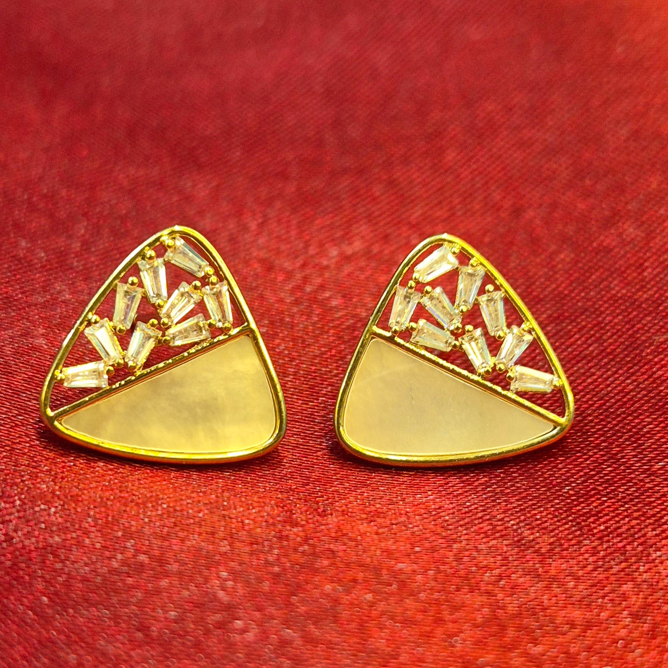 Korean Gold Triangle Shaped Stud