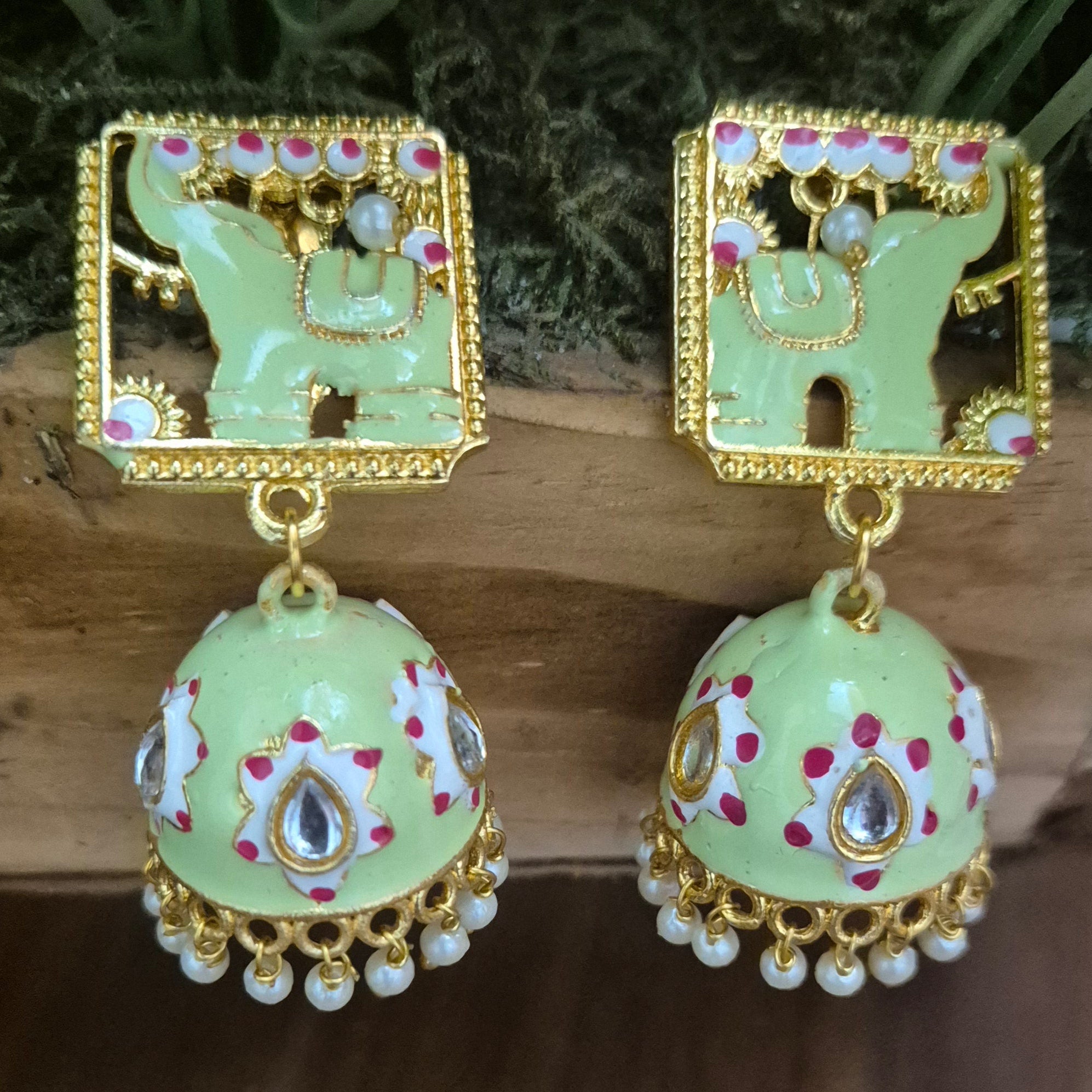 Meenakari Jhumkas