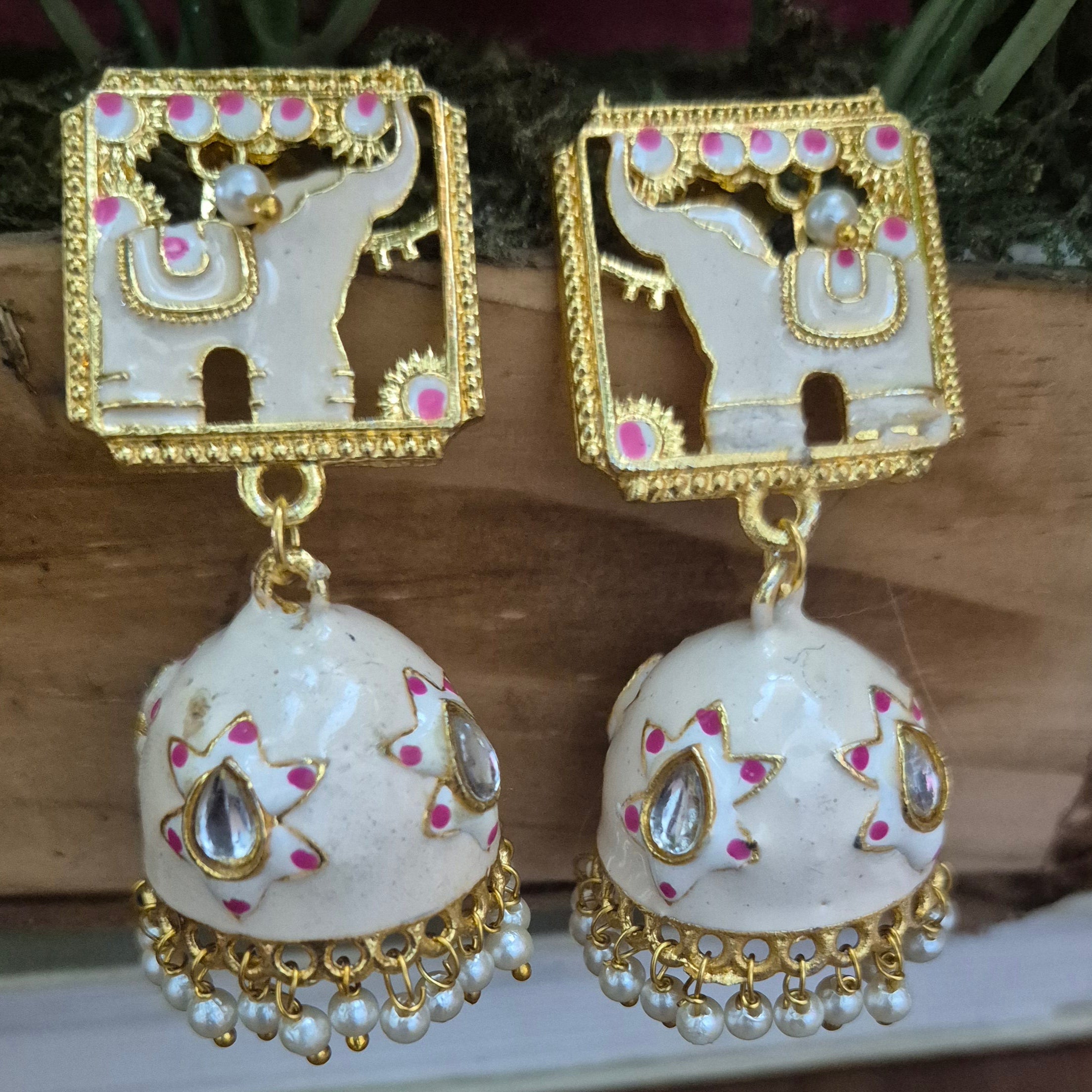 Meenakari Jhumkas