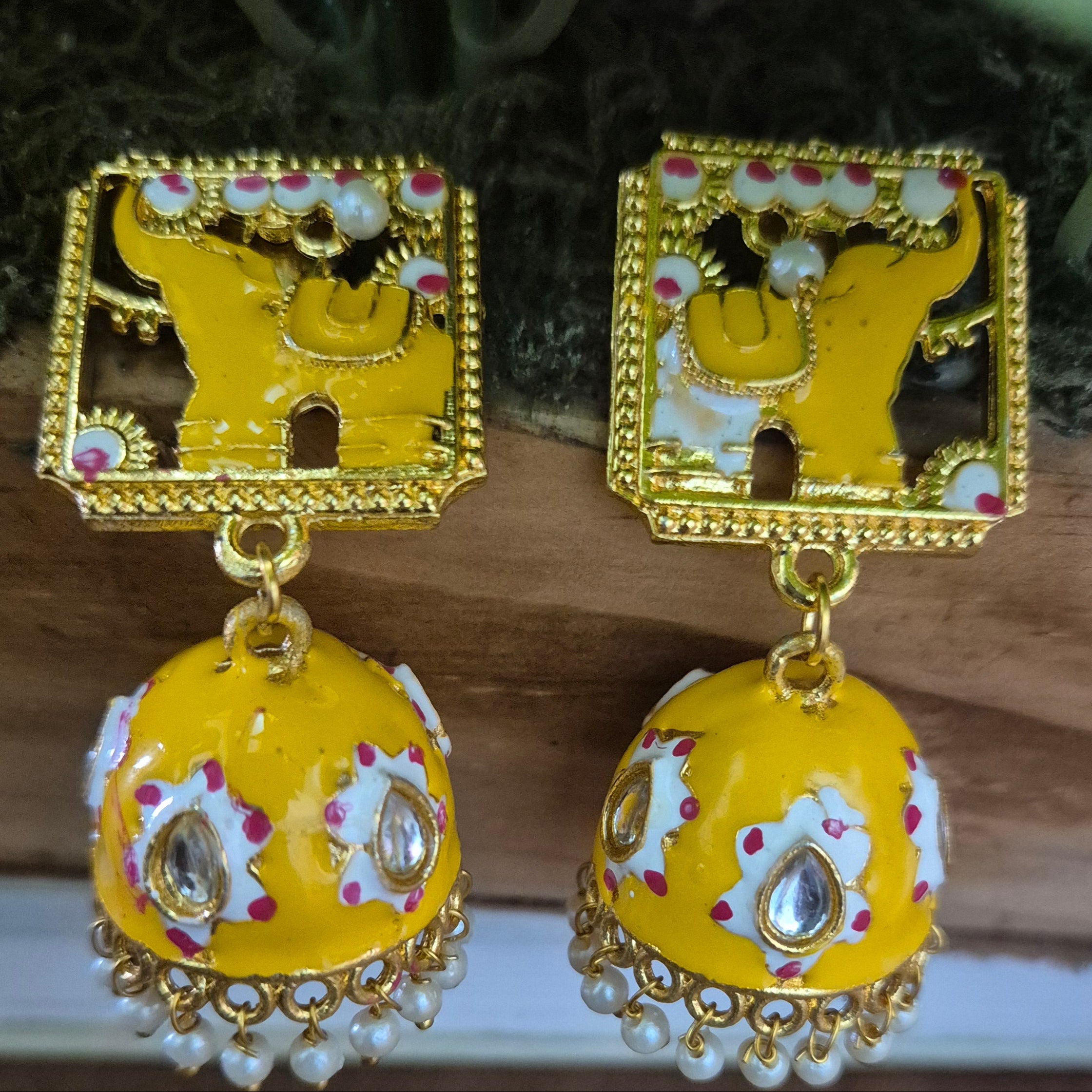Meenakari Jhumkas