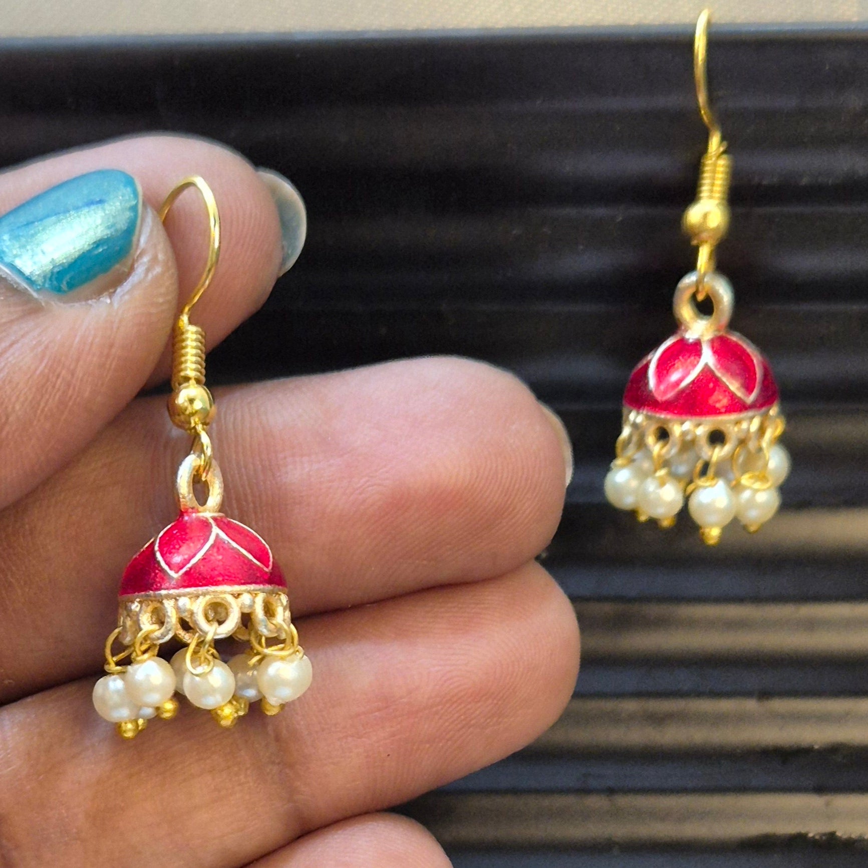 Meenakari Jhumkas