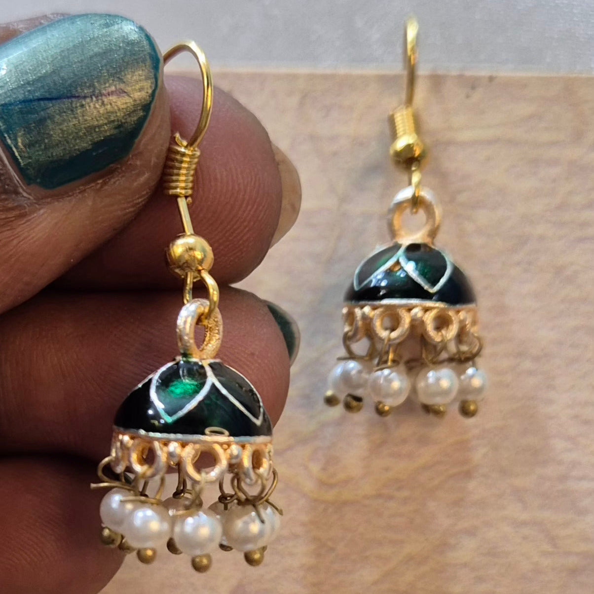 Meenakari Jhumkas