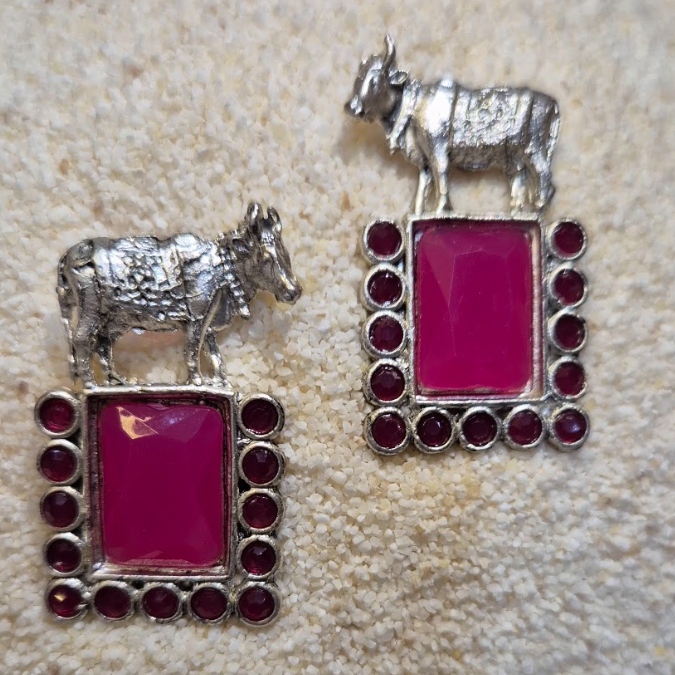 Oxidised Rose Stone,Top Nandhi