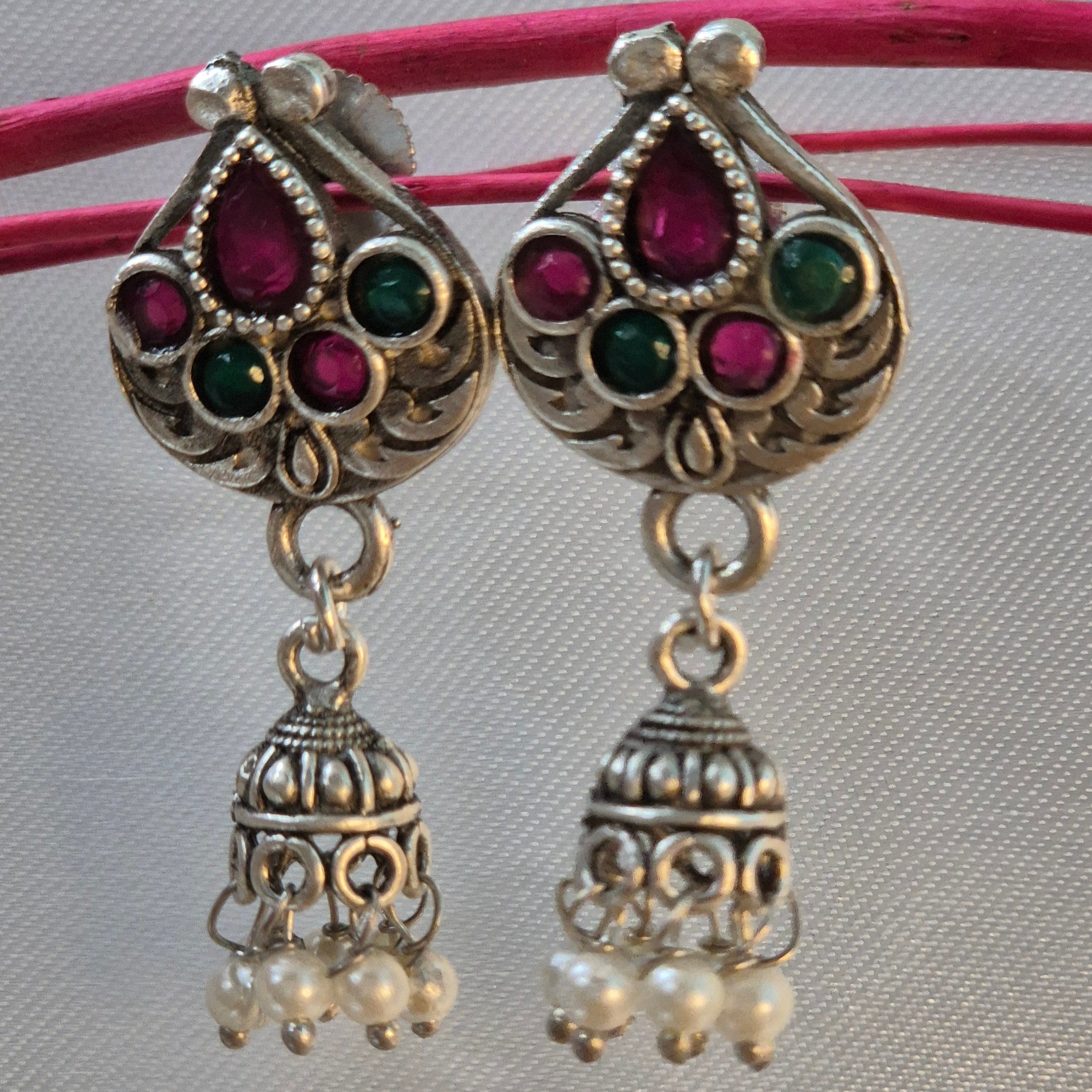 Oxidised Small Jhumkis