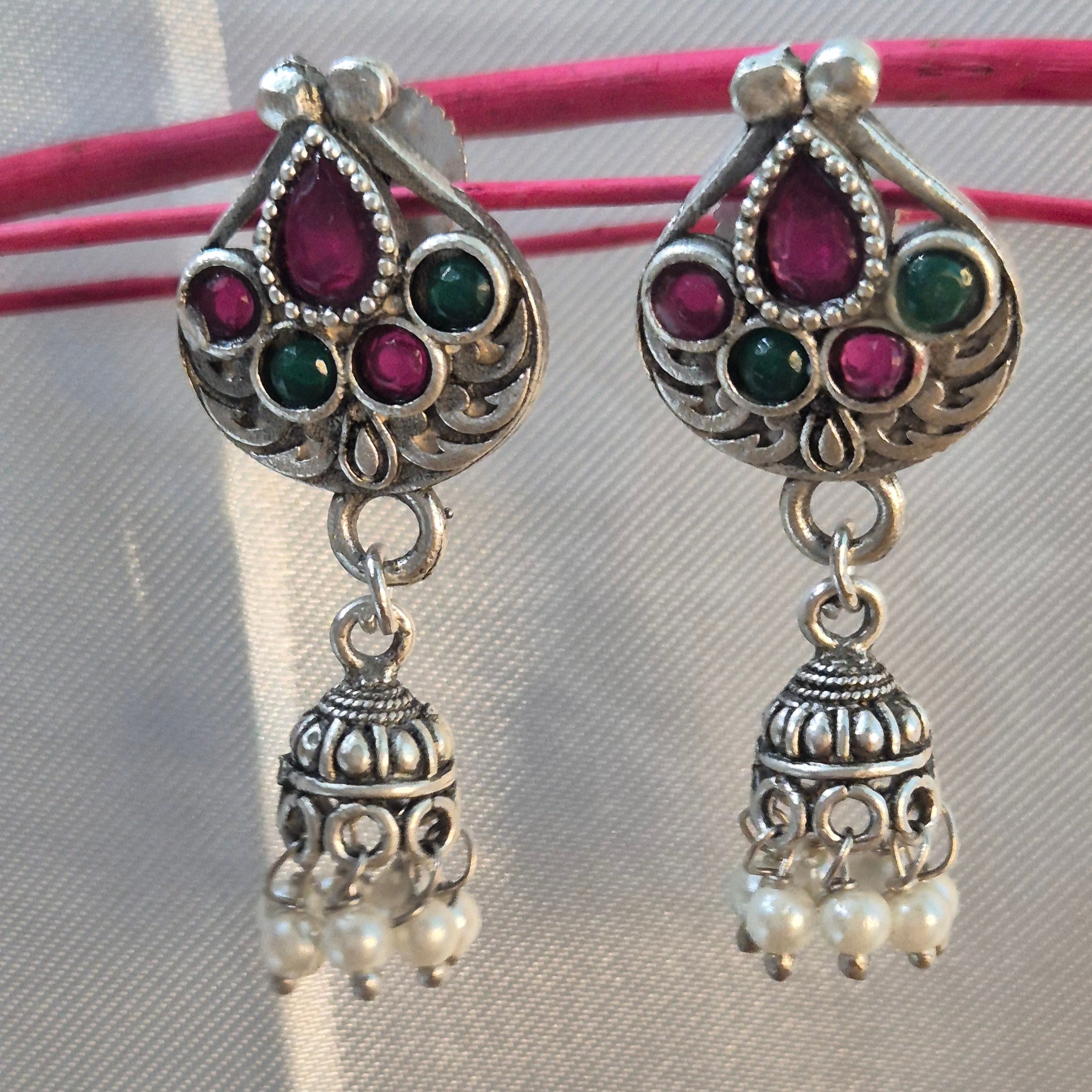 Oxidised Small Jhumkis