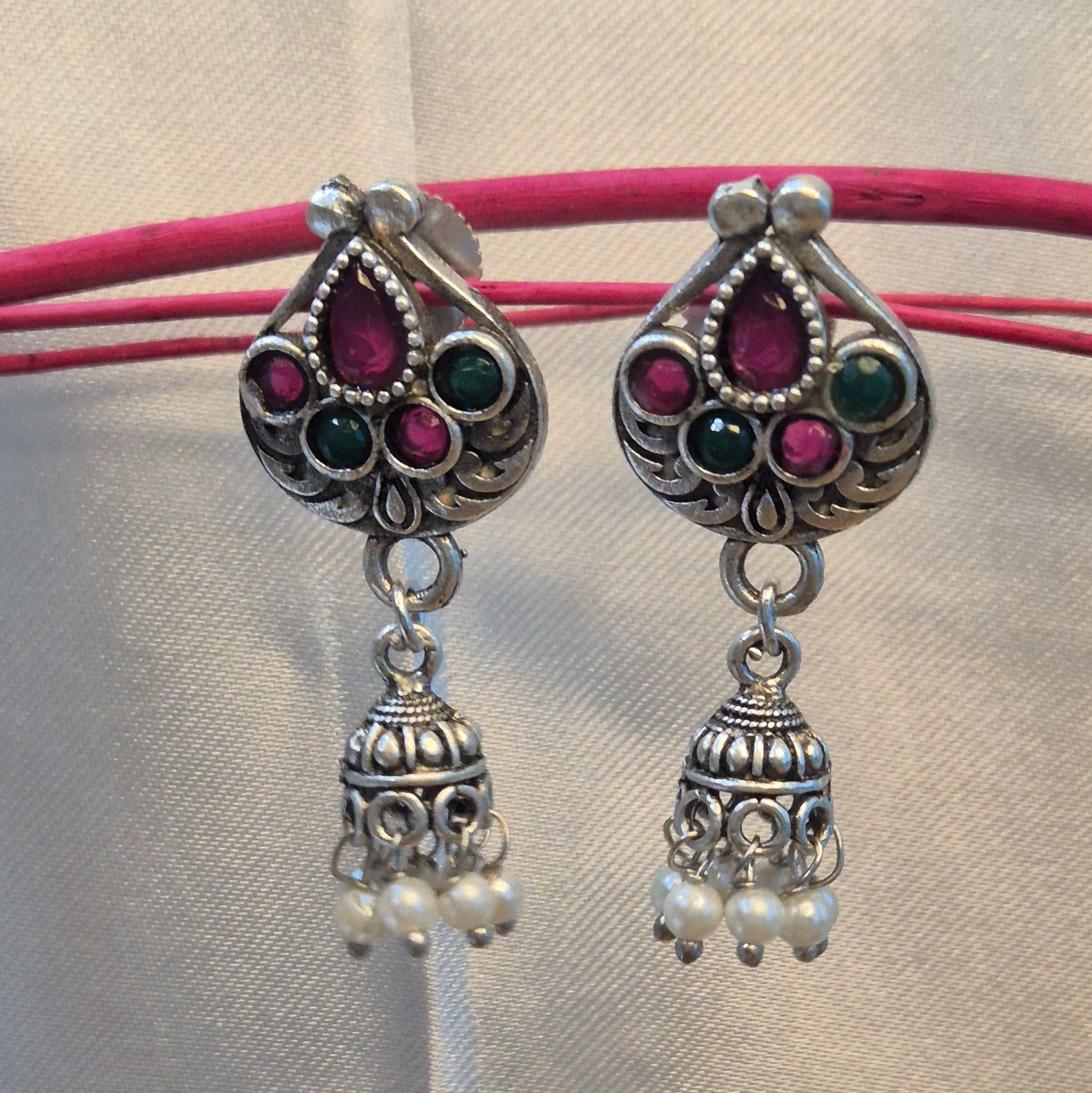 Oxidised Small Jhumkis